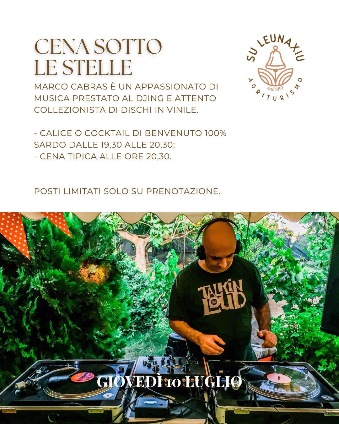 Seconda “CENA e MUSICA SOTTO LE STELLE”